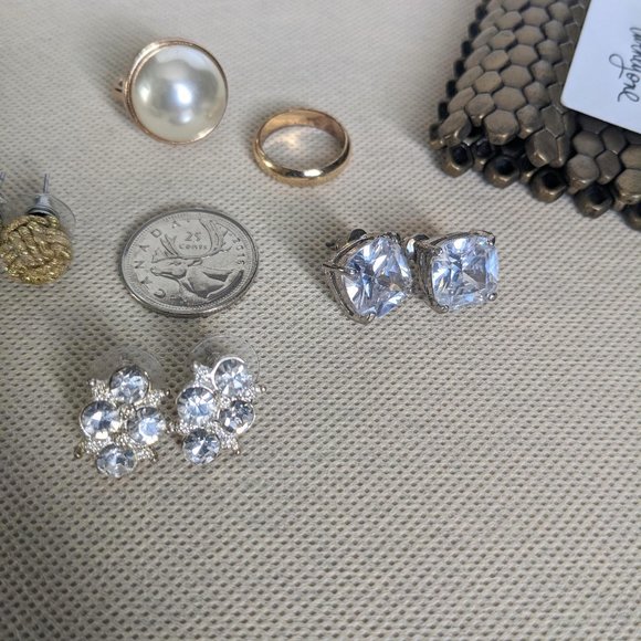 🔥 Lot of Costume Jewelry: Rings, Earrings, Wide bracelet🔥 - Picture 2 of 5